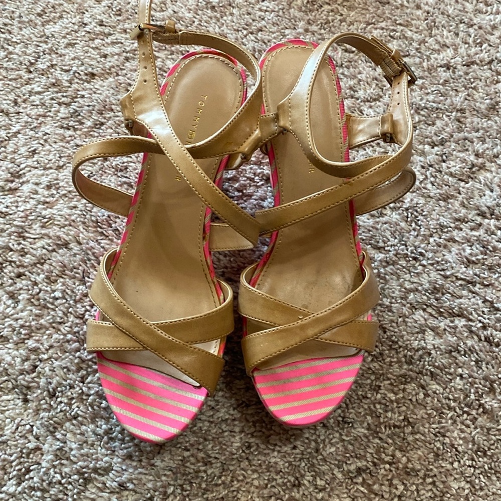 Tommy Hilfiger Pink Wedges